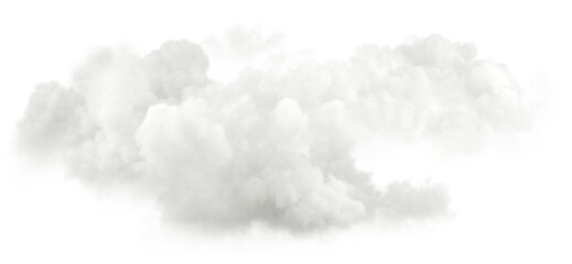 Realistic white clouds isolated on transparent background 3d rendering png