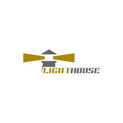 Lighthouse logo design template isolated on white background