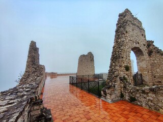 Remains of the Castello D'evoli in Castropignano in Molise