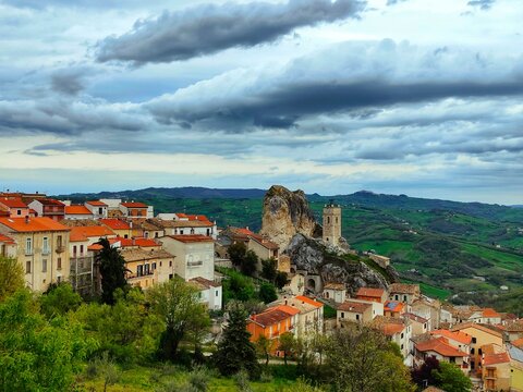 view of the historic center of Pietracupa in Molise