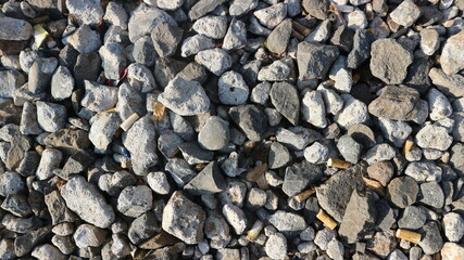 Gravel texture or gravel background for design. Real grunge texture background and small stone
