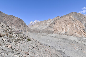 Narrow Walkway to Passu Glacier in Northern Pakistan