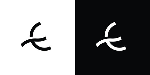 Modern and unique letter E initials logo design