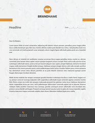 Vector letterhead template in flat style