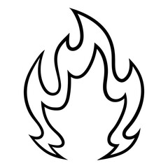 Illustration of stylized fire. Decorative element for design. Generative AI