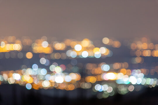 real colorful bokeh city lights background drops