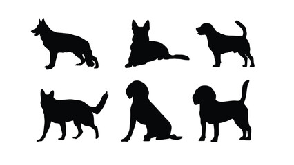 Dog Silhouette Vector Art, Icons, and Graphics for Free Download