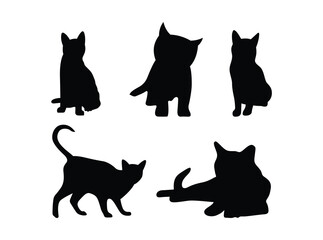 Cat Silhouette Vector Art, Icons, and Graphics for Free Download