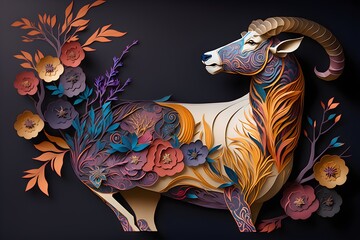3d goat illustration