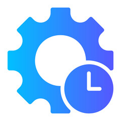 time management gradient icon