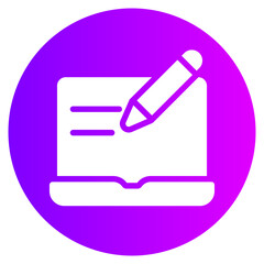 content writing gradient icon