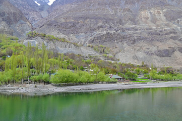 Natural Scenery of Gupis Village in Gupis Valley, Northern Pakistan