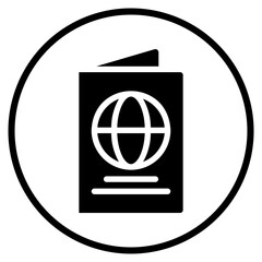 passport glyph icon