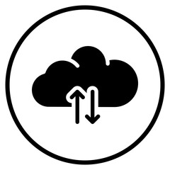 uploading glyph icon