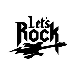 Rock N Roll Music Symbol Vector Design Illustration 