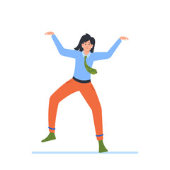 Fototapeta premium Puppet Office Employee Female Character Representation Of Worker Controlled By Strings Isolated On White Background Generative AI