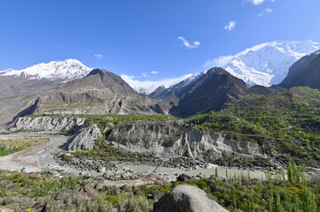 Mountain Landscape of Karakoram Mountains Range in Northern Pakistan