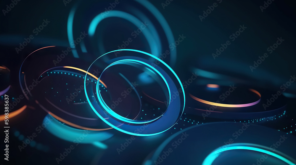 Poster modern digital abstract 3d background. copy space. based on generative ai