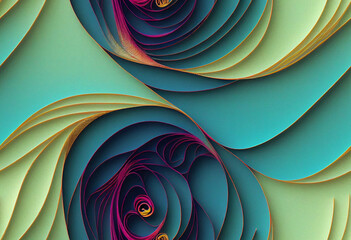 Seamless Quilled Paper Art