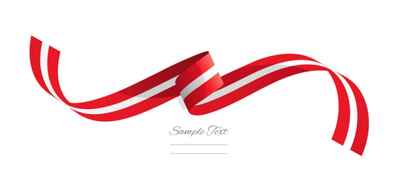 Latvian flag ribbon vector illustration. Latvia flag ribbon on abstract isolated on white color background