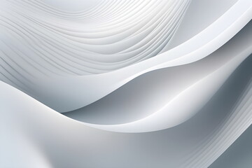 Fototapeta premium Soft clean white background, abstract curved white and light gray modern soft felt backdrop. Generative AI