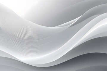 Soft clean white background, abstract curved white and light gray modern soft felt backdrop. Generative AI