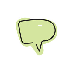 speech bubble and message simple icon