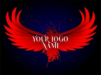 angel wings, Devil wings, red wings, dark red wings, red logo wings
