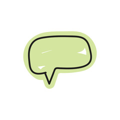 speech bubble and message simple icon