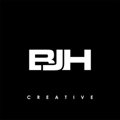 BJH Letter Initial Logo Design Template Vector Illustration