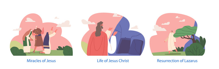 Biblical Story Of The Resurrection Of Lazarus Character, Jesus Raises Lazarus From The Dead, Demonstrating His Power Generative AI