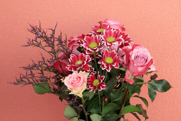 Summer bouquet on a wall