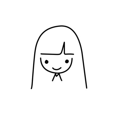 hand drawn avatars of people vector