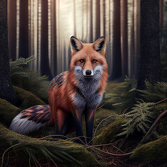 Obraz premium Fuchs im Wald