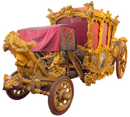 The Royal carriage (Germany) isolated on white background.