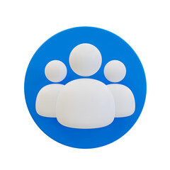3d minimal group of people icon. partnership icon. business people icon. 3d illustration.