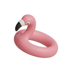 3d flamingo floaty summer icon © TianK