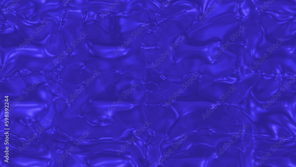 Poster moving flow of ripples on surface of colored liquid. design. morphing liquid moves with metallic shi