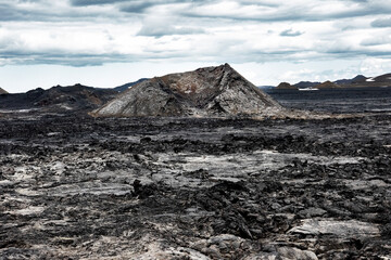 wulkan lawa zastygła księżycowa cudowna Islandia © damian