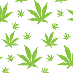 Marijuana leaves pattern illustration