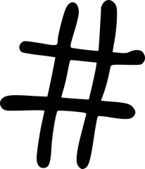 Hashtag icon vector symbol design illustration