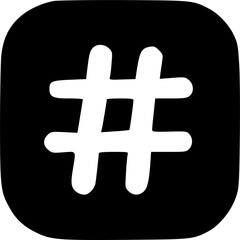 Hashtag icon vector symbol design illustration