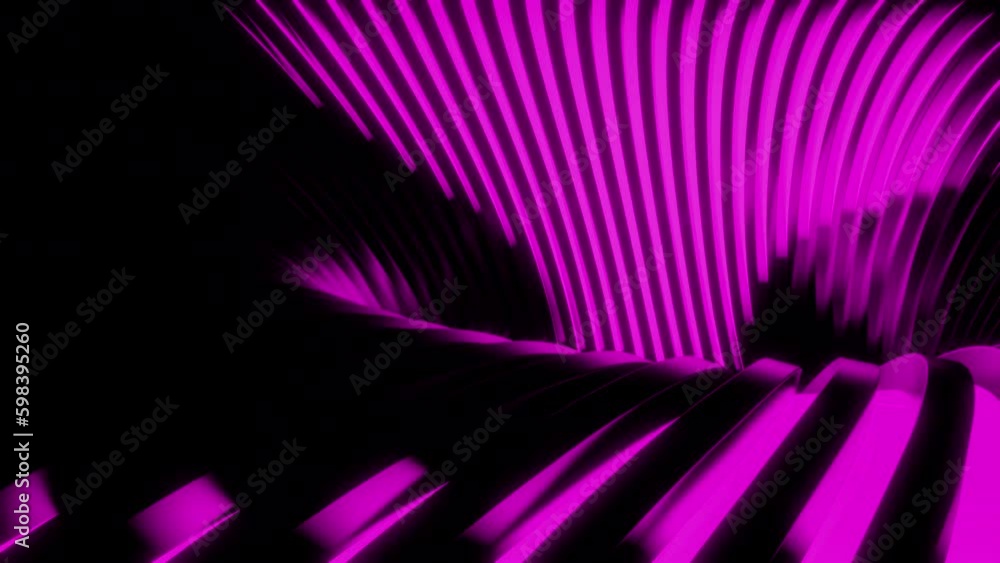 Poster striped lines move in flow of tunnel. design. striped lines move in flow of tunnel hole. lines move 