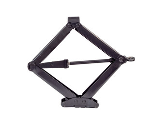 Car jack isolated on white background. Jack close-up.