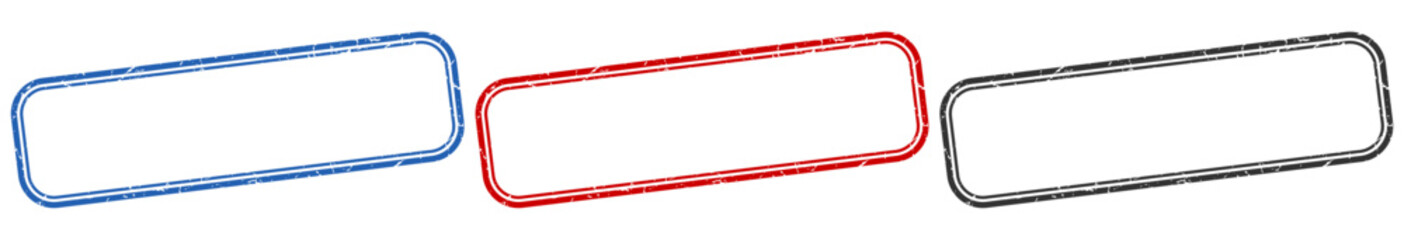 blank square isolated sign set. blank stamp