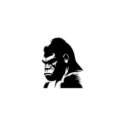 Angry Gorilla Head Vector Logo Fitness Sports Icon Tattoo SVG