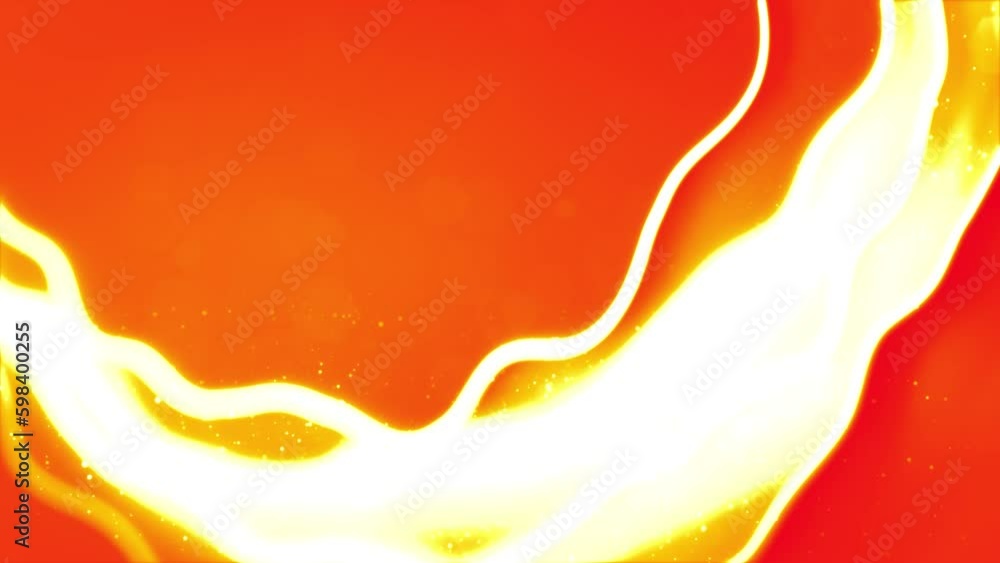 Poster bright red and orange displaced curved shapes bokeh backdrop - loop video