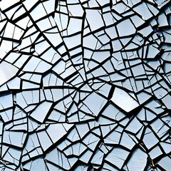 A cracked and shattered texture with broken mirrors and shattered glass4, Generative AI