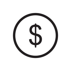 Coin vector icon. Casino coins sign. Casino chips icon. Money flat sign design. Illustration of coin line icon. Linear flat cent coin symbol pictogram. UX UI icon