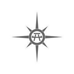 Fototapeta premium Compass camping logo. Navigation symbol isolated on transparent background